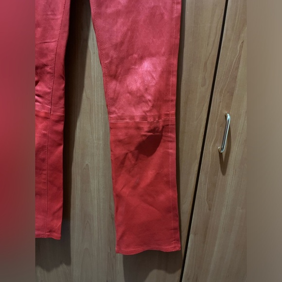 Rag & Bone Women’s Red Hana Leather Pants  Size: 23. NWOT Retail For $995. Rare! - Picture 13 of 16